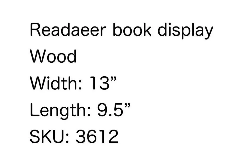 Reardeer Wooden Recipe Book Showcase Board